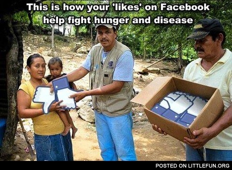 This is how your likes help fight hunger and disease