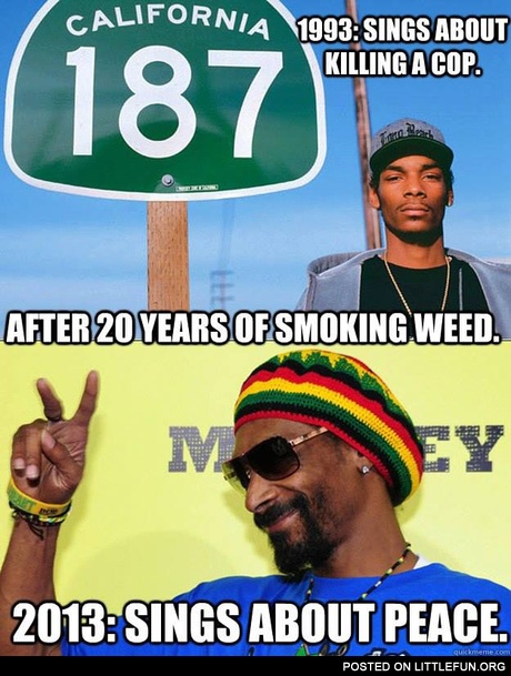 Snoop Dog after 20 years of smoking weed