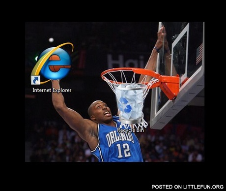 IE in a recycle bin