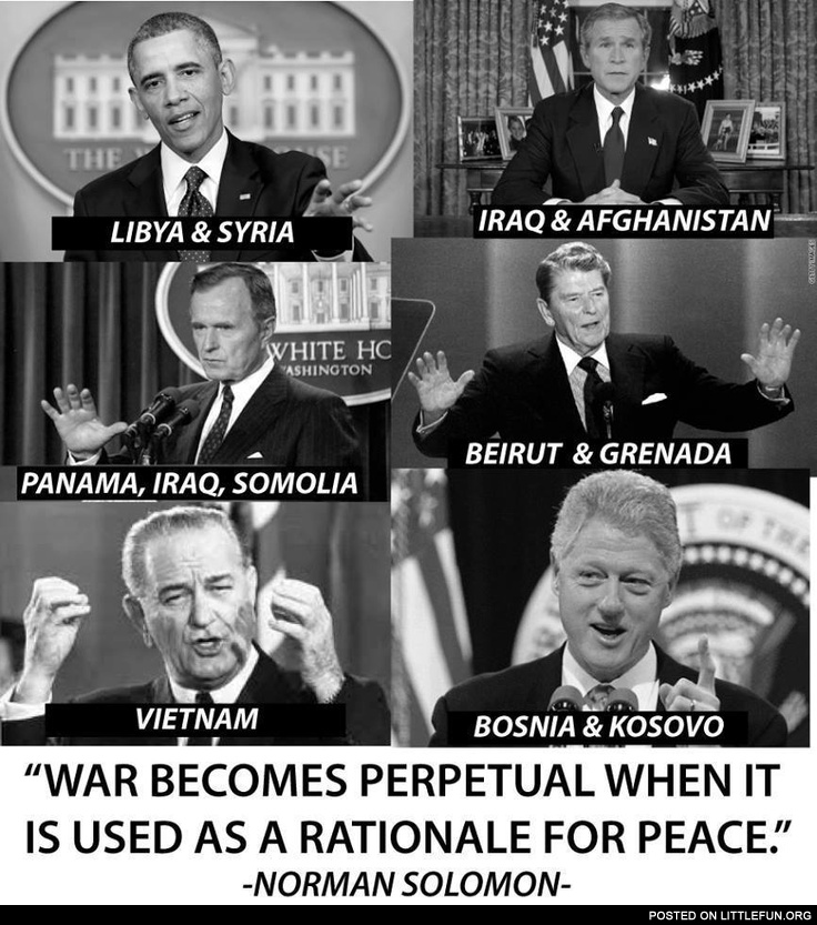 War becomes perpetual when it is used as a rationale for a peace