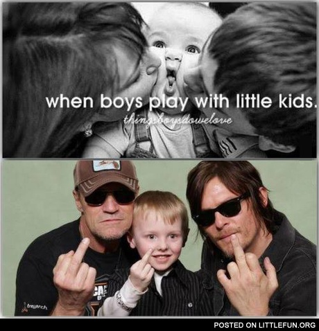 When boys play with little kids