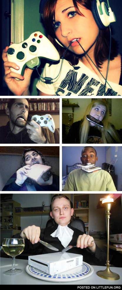 This girl is such a hardcore gamer