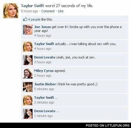 Taylor Swift, Miley Cyrus and Justin Bieber