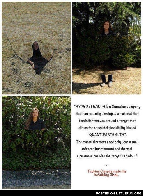Canadian company made the invisibility cloak