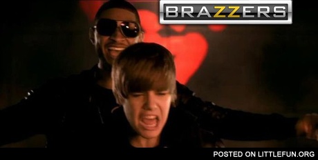 Justin Bieber and Usher, censored