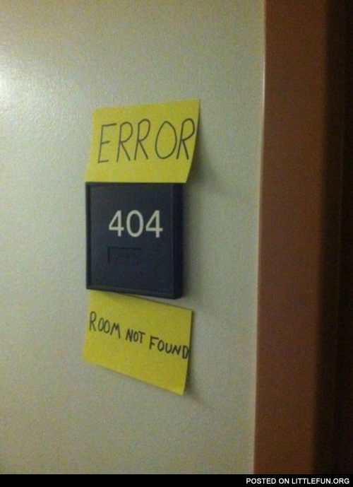 Error 404, room not found