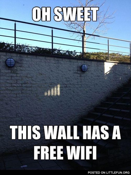 This wall has a free WiFi