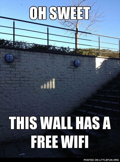 This wall has a free WiFi