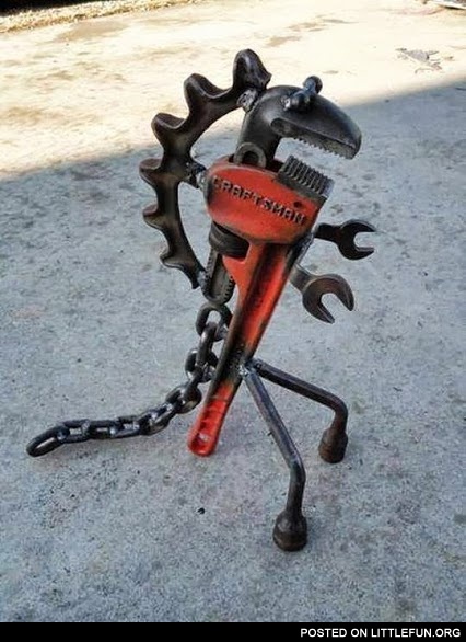 Godzilla made of tools