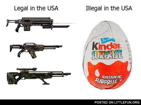 Kinder surprise and guns in USA