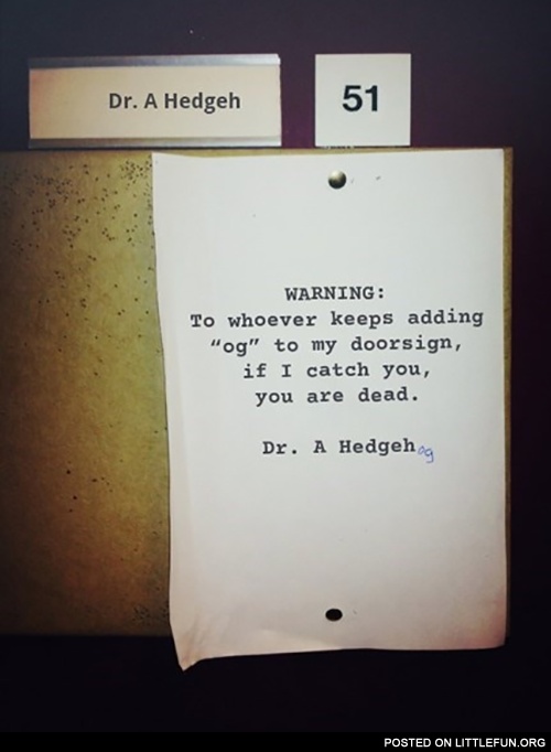 Dr. A Hedgehog