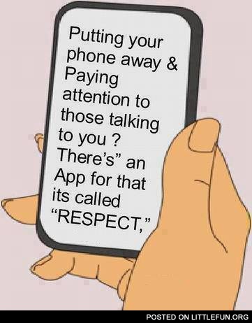Putting your phone away