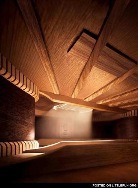 Inside a guitar