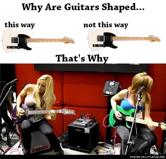 Why are guitars shaped this way? That's why.
