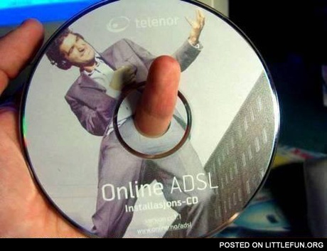 Just a cd with a finger