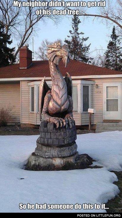 Dragon tree sculpture