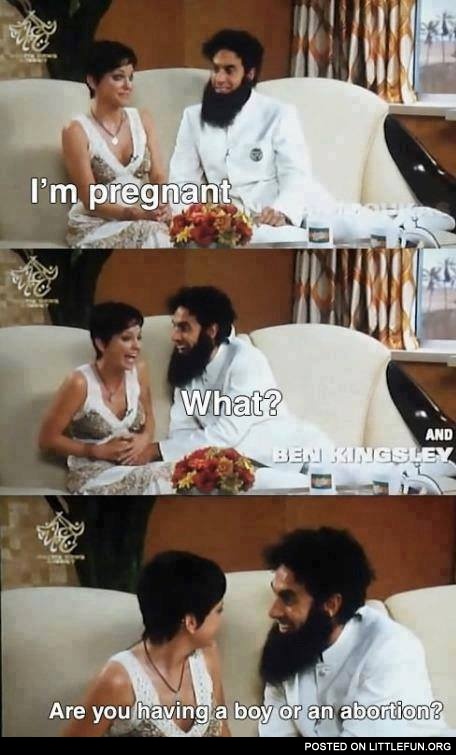 Are you having a boy or an abortion?