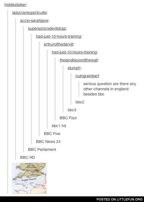 Are there any other channels in England besides BBC?
