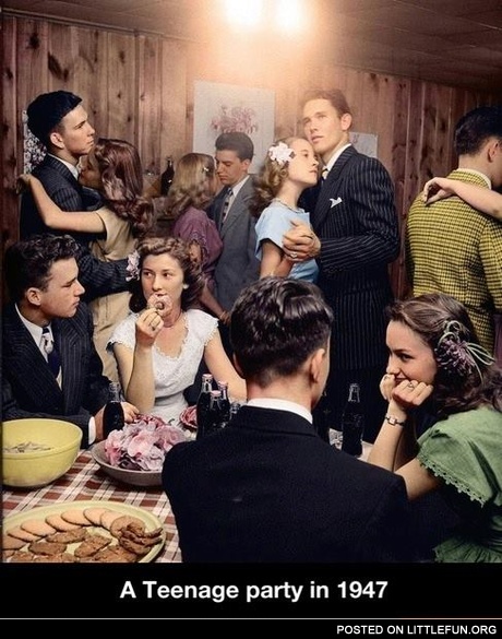 A teenage party in 1947