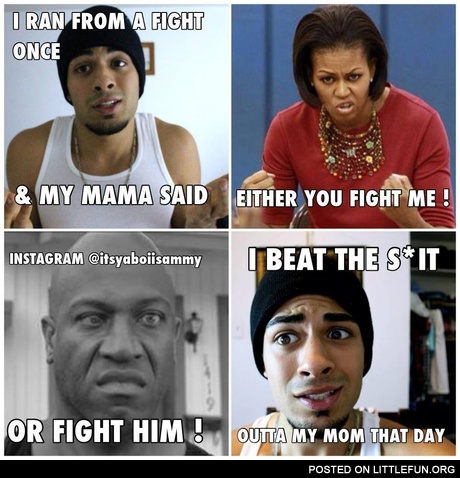 I beat the sh*t outta my mom that day