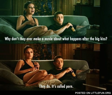 Why don't they ever make a movie about what happens after the big kiss?