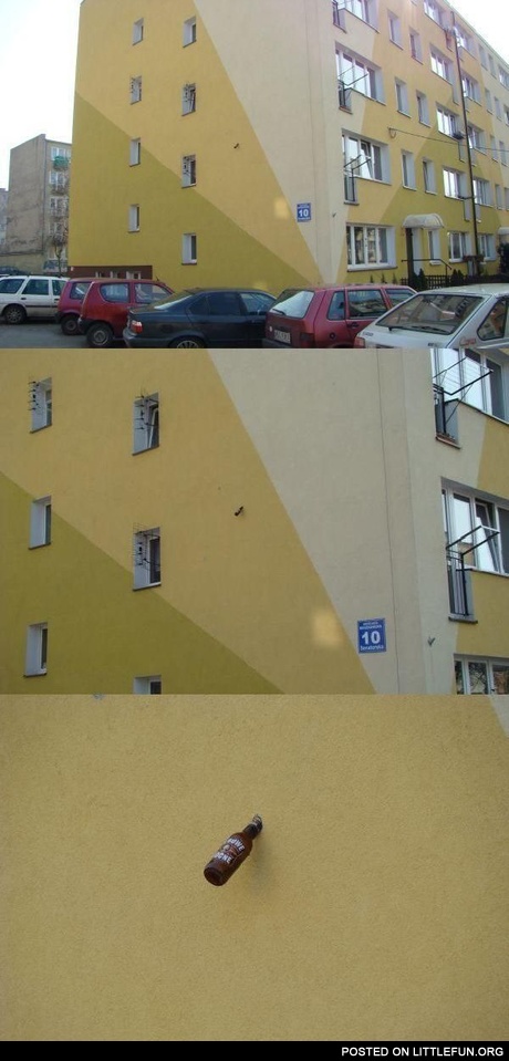 Bottle in the wall