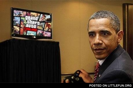 Barack Obama plays GTA