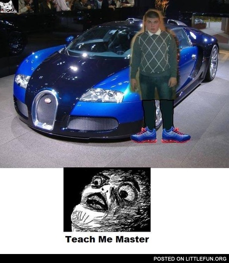 Bugatti Veyron and master of Photoshop