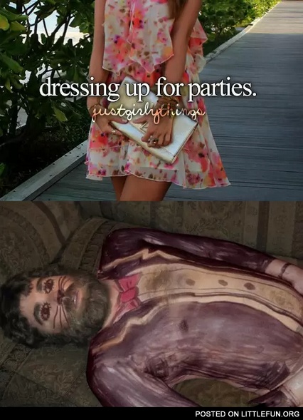 Dressing up for parties