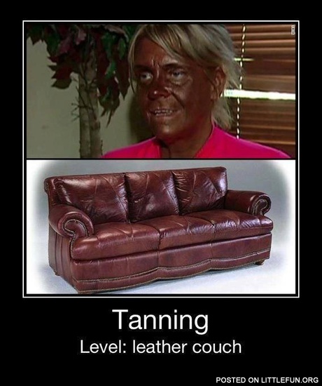 Tanning level: leather couch