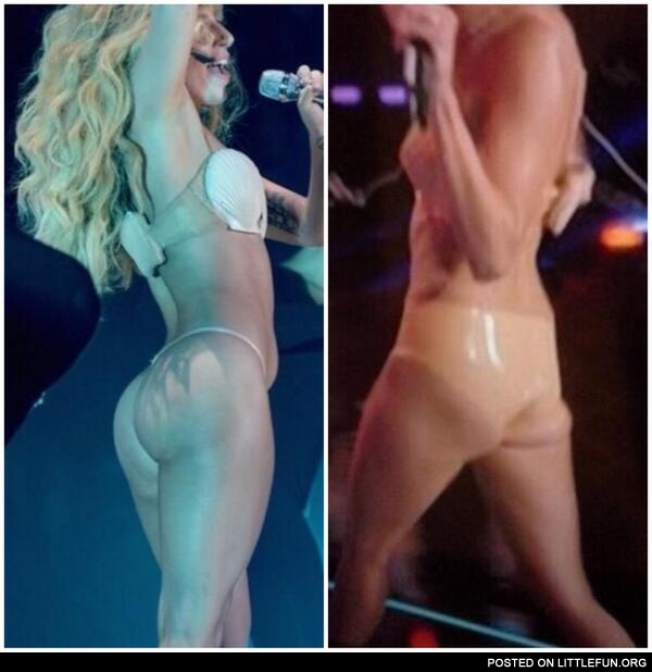 Lady Gaga vs. Miley Cyrus. Dat ass.