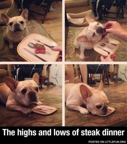 The highs and lows of steak dinner