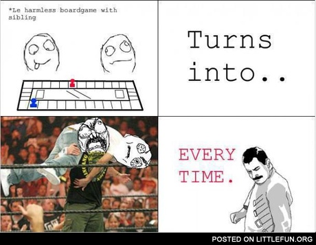 Harmless boardgame with sibling turns into