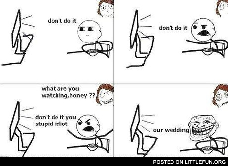 Our wedding. Don't do it.