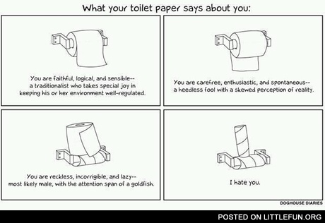 What your toilet paper says about you