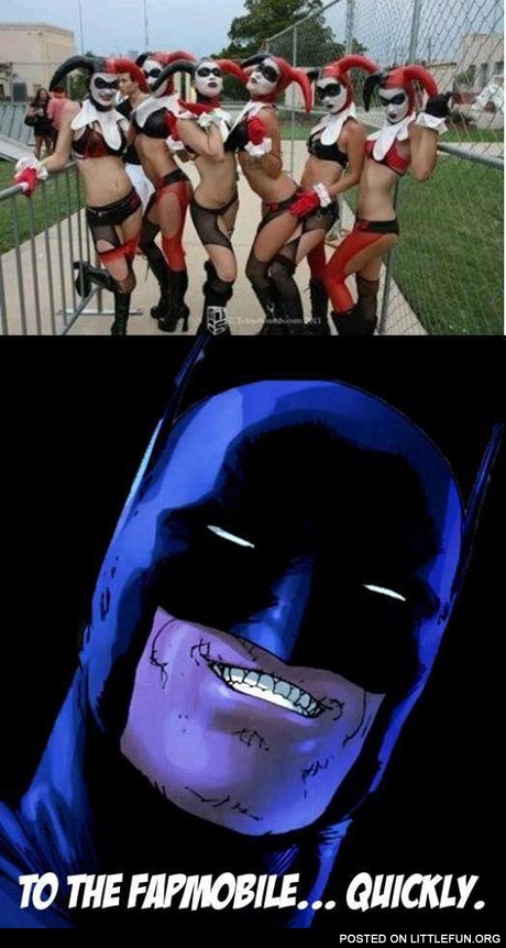 Harley Quinn girls. To the fapmobile!