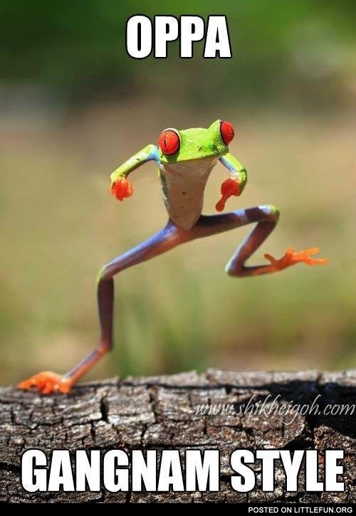 Oppa gangnam style frog