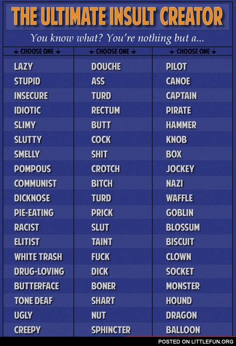 The ultimate insult creator