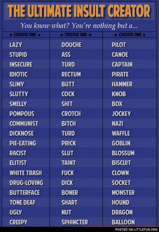 The ultimate insult creator