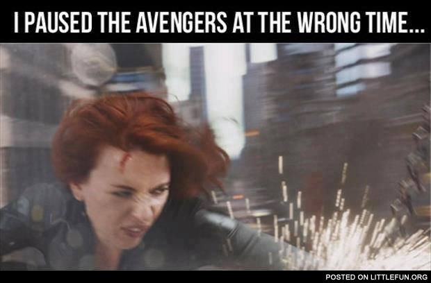I paused The Avengers at the wrong time