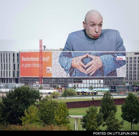 Dr. Evil in Angela Merkel's campaign