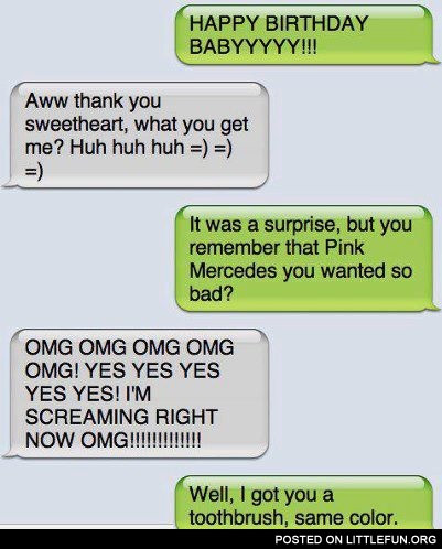 Remember that pink Mercedes you wanted so bad?