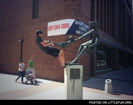 Funny statue