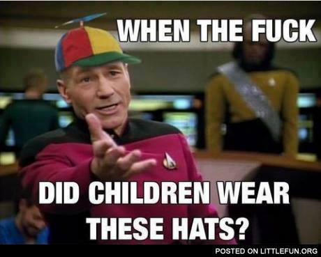 When the f**k did children wear these hats?
