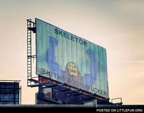 Skeletor on billboard