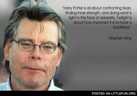 Stephen King, Harry Potter and Twilight