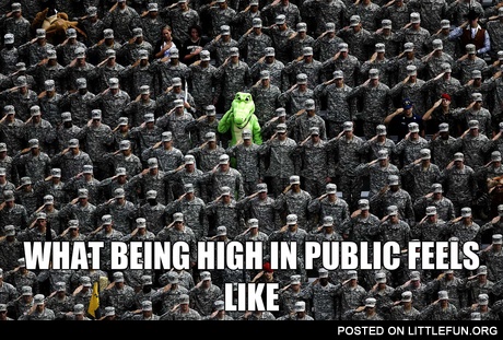 What being high in public feels like