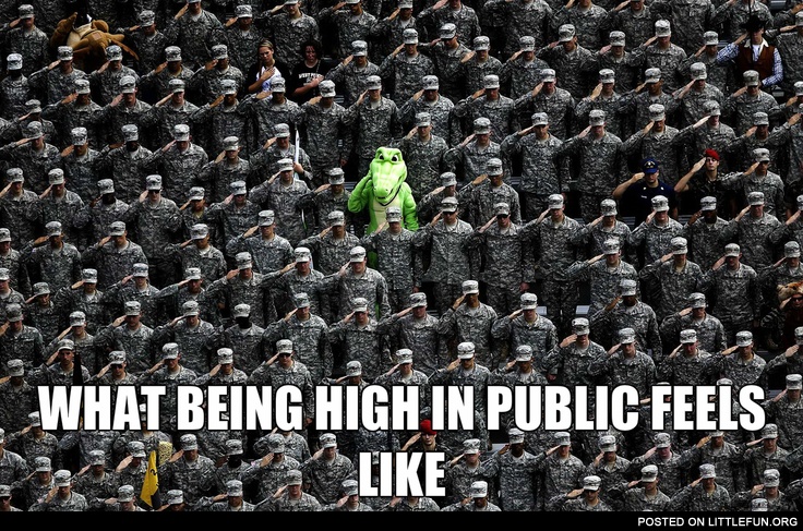 What being high in public feels like