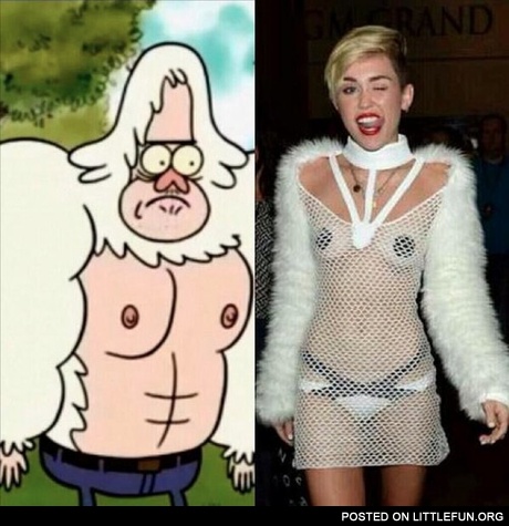 Miley Cyrus in white fishnet