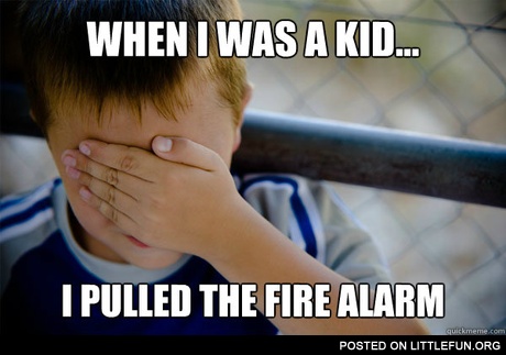 When I was a kid I pulled the fire alarm